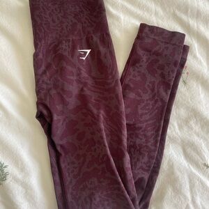 Burgundy Patterned Leggings